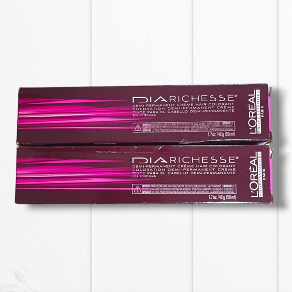 L'Oreal Professionnel DIARichesse 2 Tubes Ammonia-Free 5RVC Intense  Mahogany - Picture 3 of 16